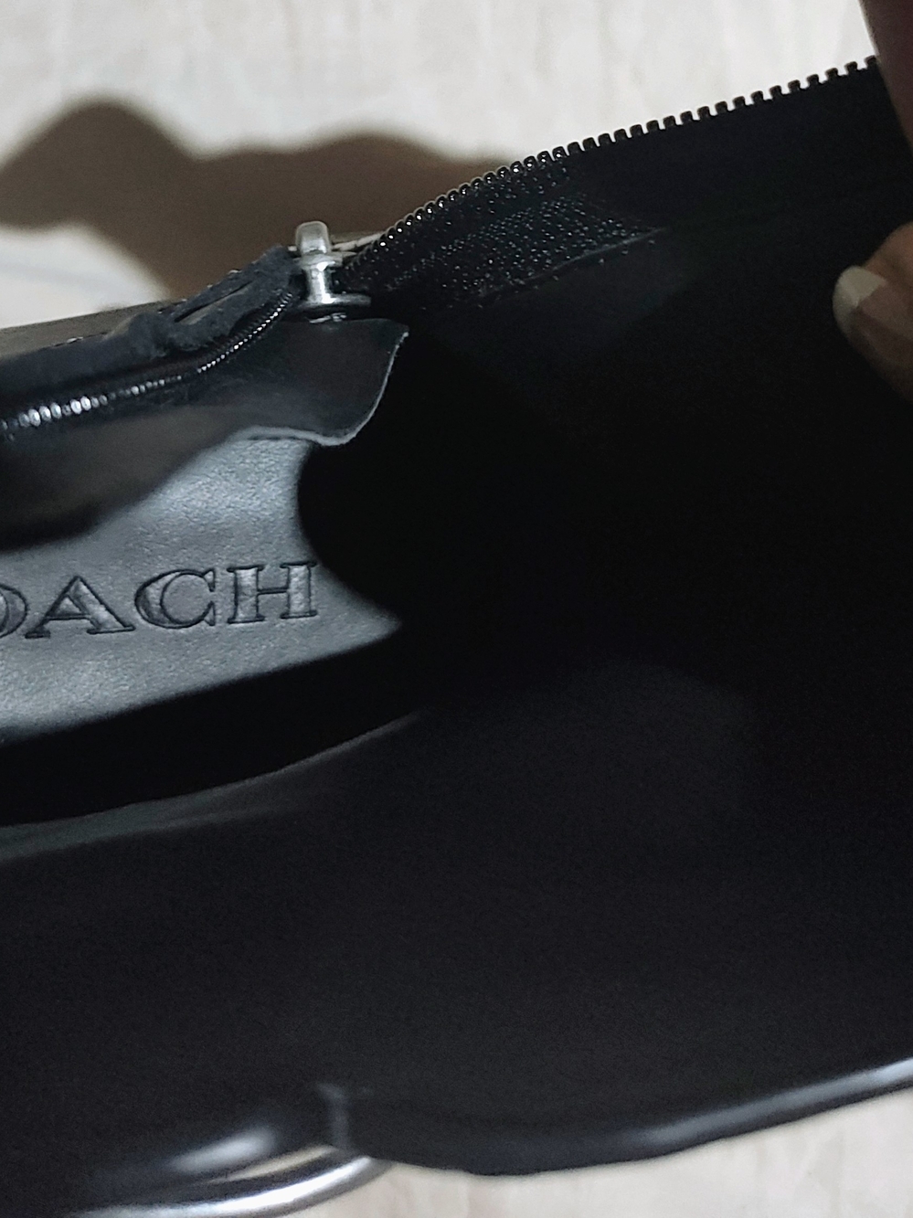 Women's Coach Dylan Black Leather Ankle Boots with Signature Accent - Picture 4 of 4